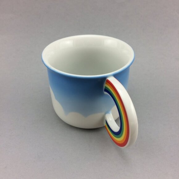 Vandor Mug Rainbow Handle 1980 Clouds Cloudy Sky 80s Collectible - Picture 5 of 10